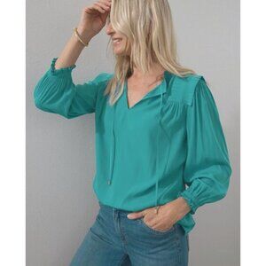 CHICO'S Pagoda Peasant Blouse 1/US 8
